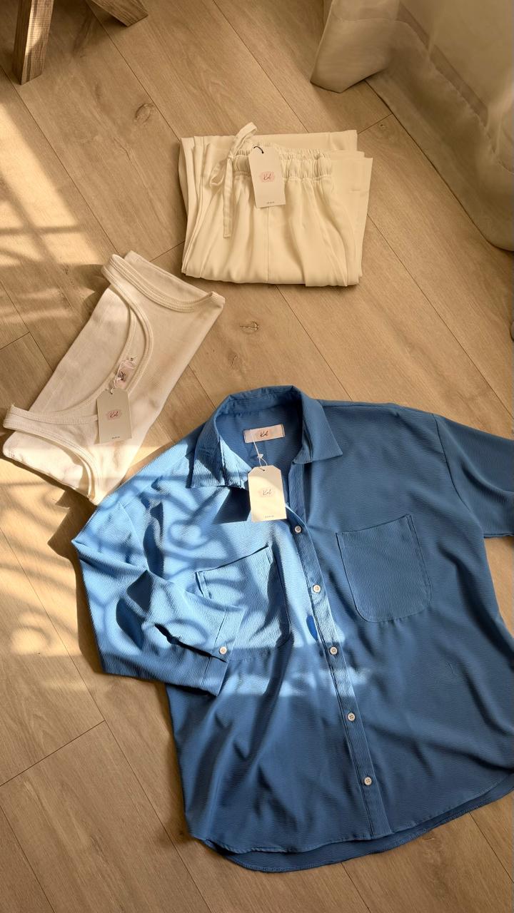 Dodge Blue Button Down