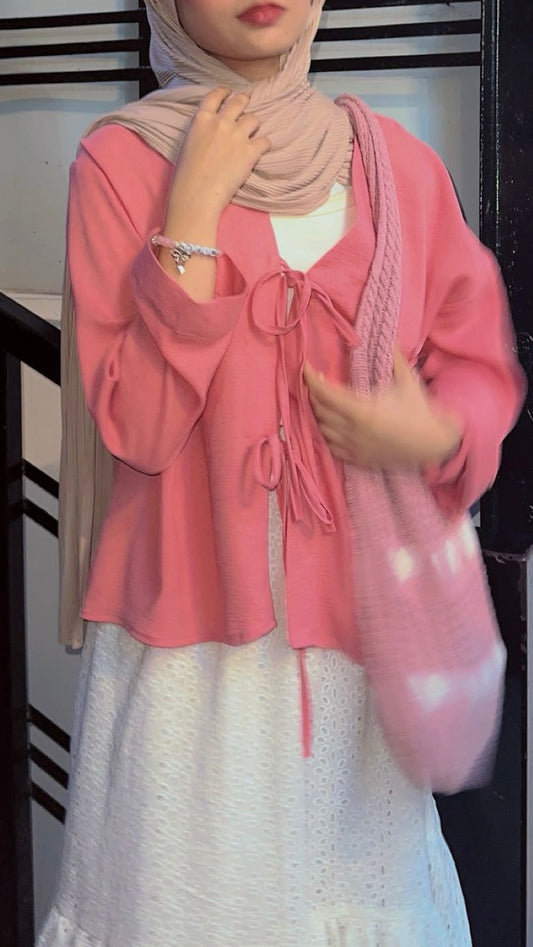 BUBBLEGUM BOW SHIRT