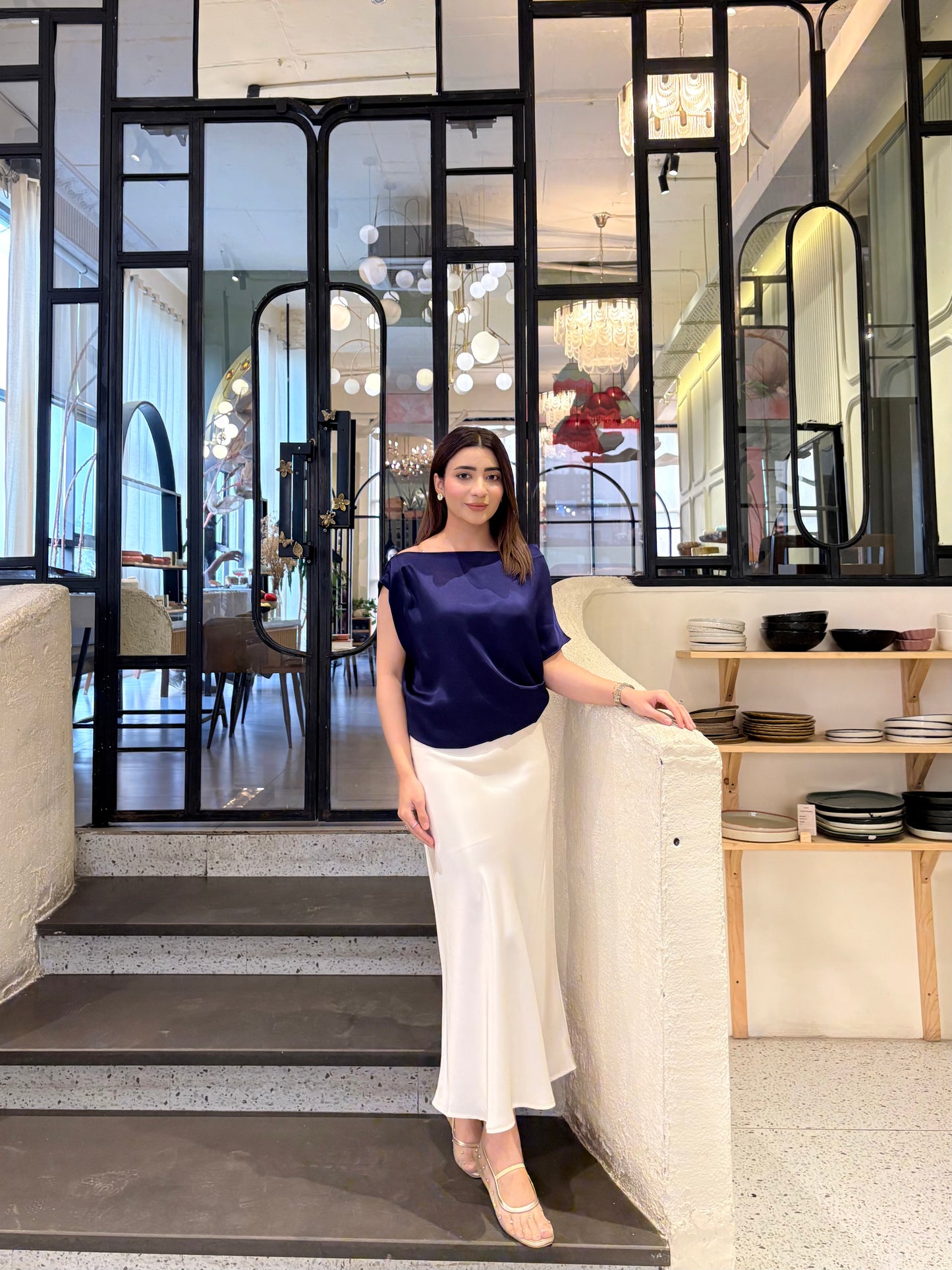 Noir Silk Top