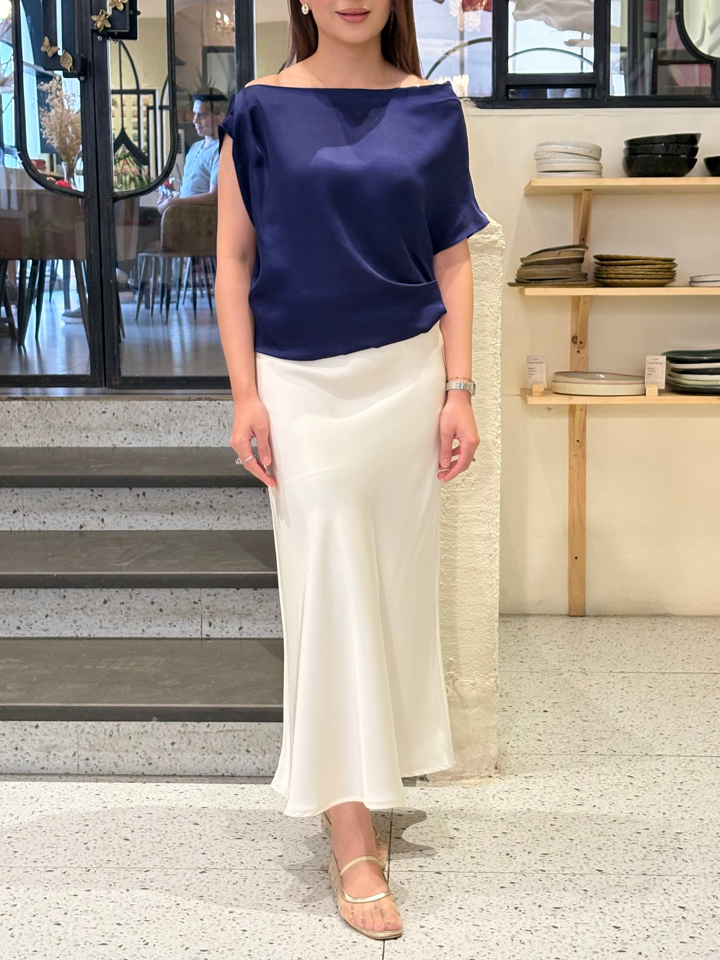Noir Silk Top