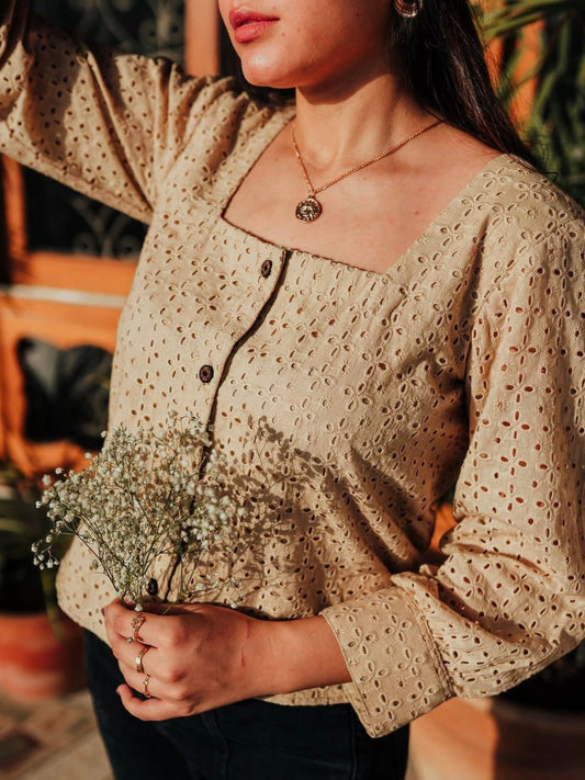 KHAKI TOP