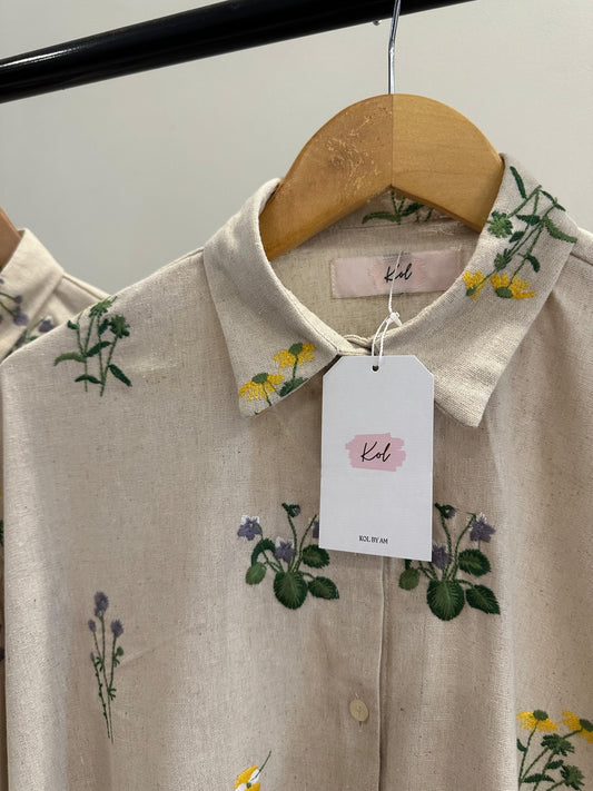 JUTE BUTTON DOWN