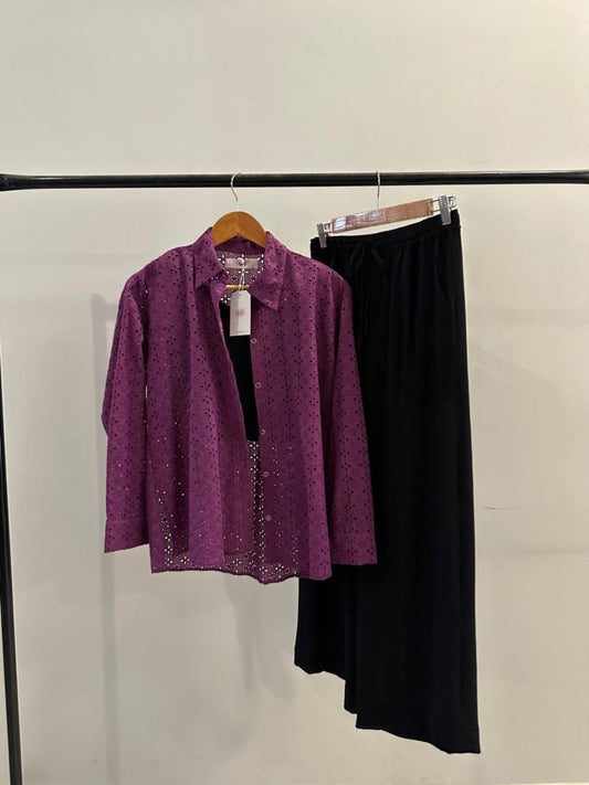 PLUM EYELET SET