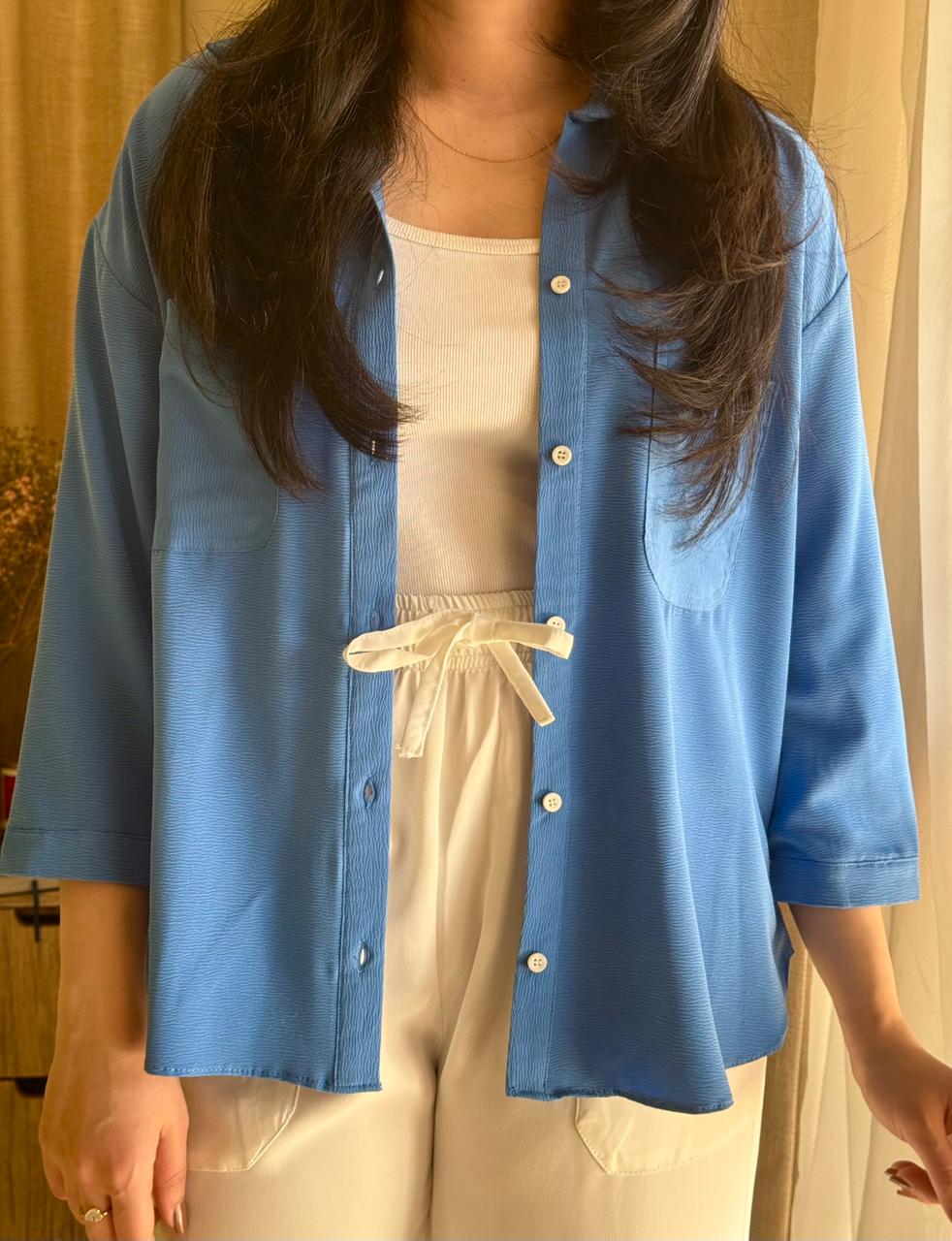 Dodge Blue Button Down