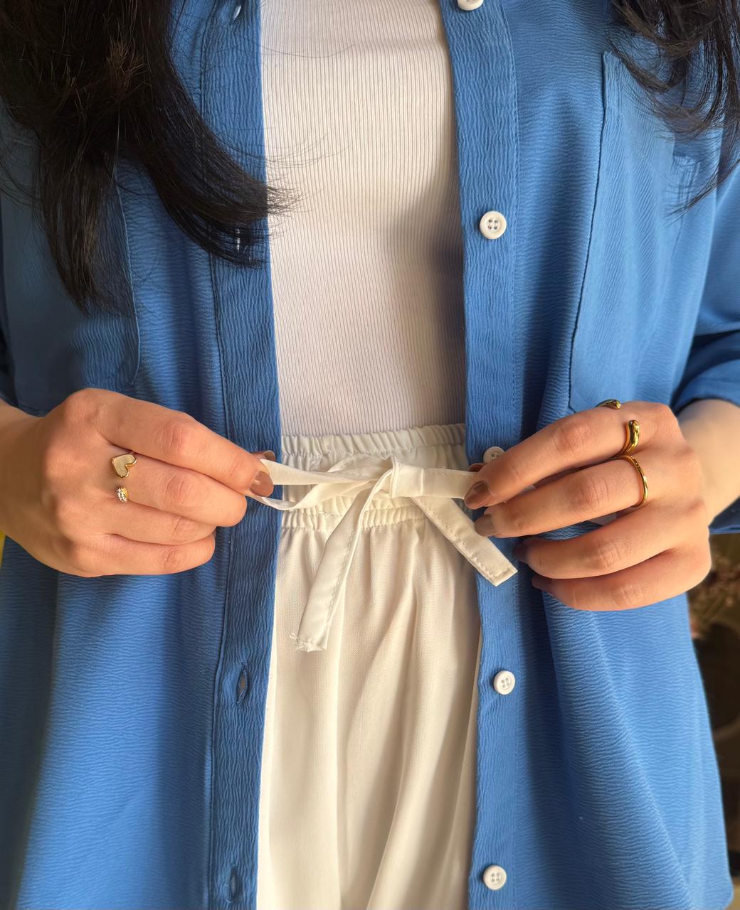 Dodge Blue Button Down